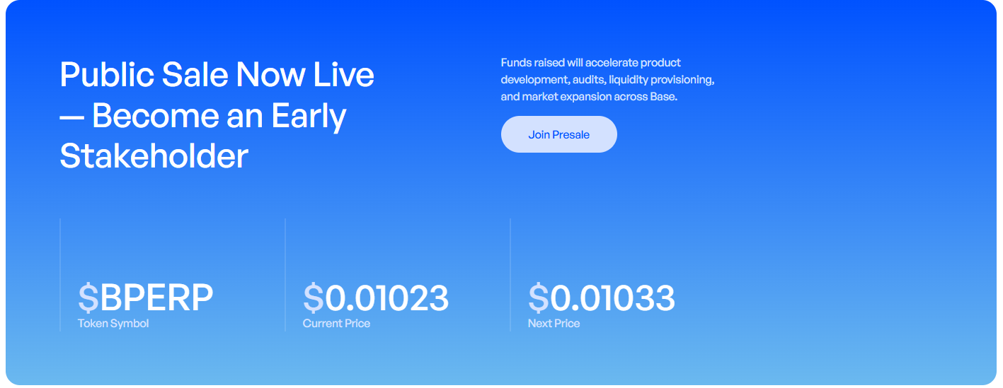 presale token $BPERP - baseperp