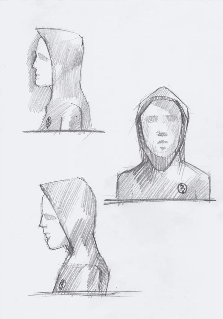 Desain patung Satoshi Nakamoto